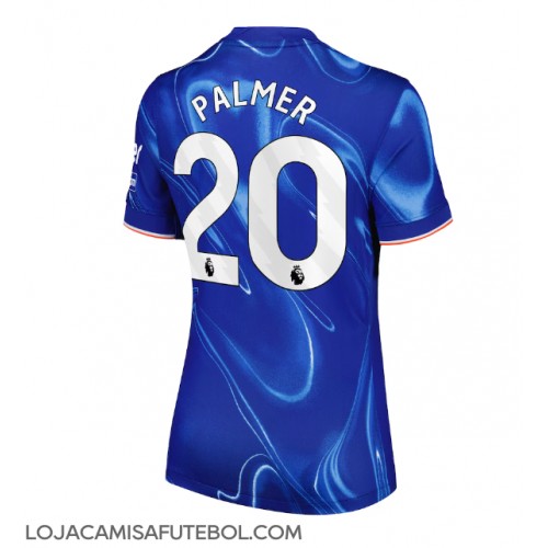 Camisa de Futebol Chelsea Cole Palmer #20 Equipamento Principal Mulheres 2024-25 Manga Curta